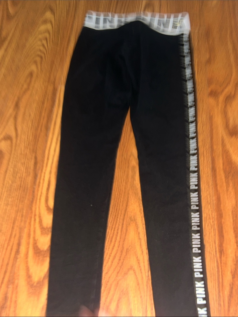 Vintage Y2K Victoria Secret PINK Black Leggings Sequin Waistband Yoga Pants XS - Picture 7 of 7